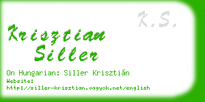 krisztian siller business card